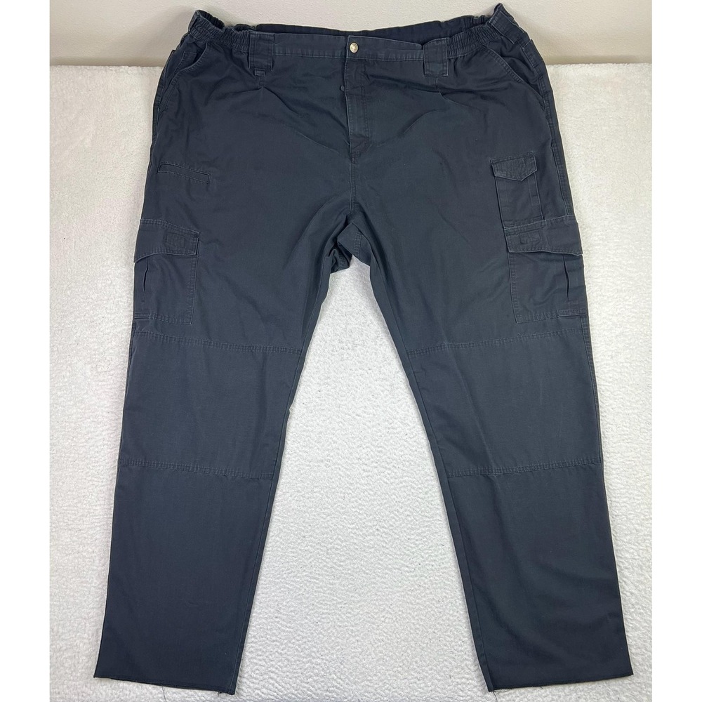 Propper Pants Mens 56 (Fits 50x36) Black Cargo Tactical Ripstop Elastic Waist